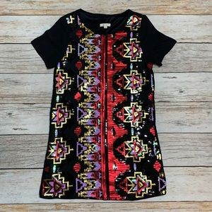 EVERLY Sequin mod dress